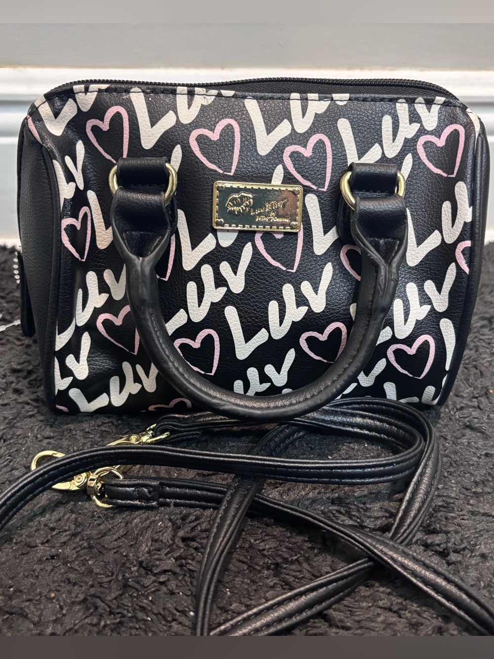 Luv Betsey by Betsey Johnson Harlee Mini Barrel Satchel Crossbody Bag